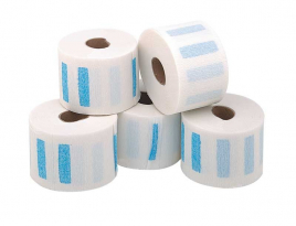 Воротнички бумажные (с липким слоем) с синей полоской *5шт White Line