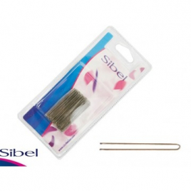 Шпильки для волос SIBEL 65 мм, прямые, бронза (50шт/уп) 936505015***