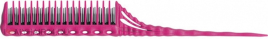 Парикмахерская расческа с хвостиком Y.S.Park 215мм YS-150 pink