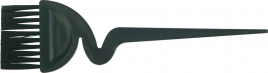 Кисть для окрашивания DEWAL 55мм черная, с черн. прямой щетиной, с ручкой зиг-заг, широкая T-1110