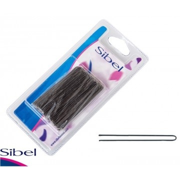 Шпильки для волос SIBEL 65мм, прямые, черные (50шт/уп) 936505002*** фото 1