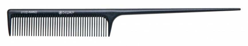 Расчёска DW NANO с пласт. хвостиком,зубцы средней редкости,20 см CO-6102-NANO фото 1