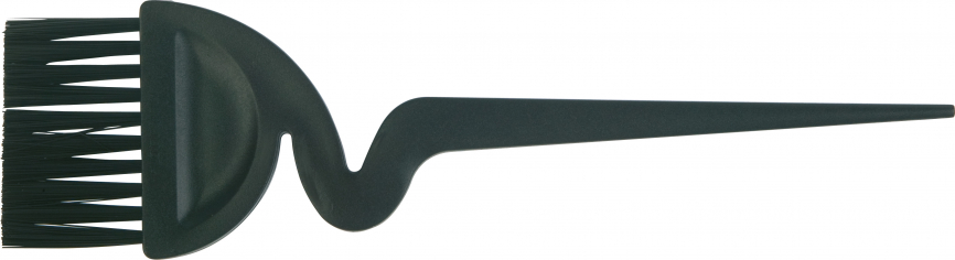 Кисть для окрашивания DEWAL 55мм черная, с черн. прямой щетиной, с ручкой зиг-заг, широкая T-1110 фото 1