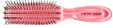 Парикмахерская щетка I LOVE MY HAIR "Русалочка" 1801 розовая прозрачная M фото 1